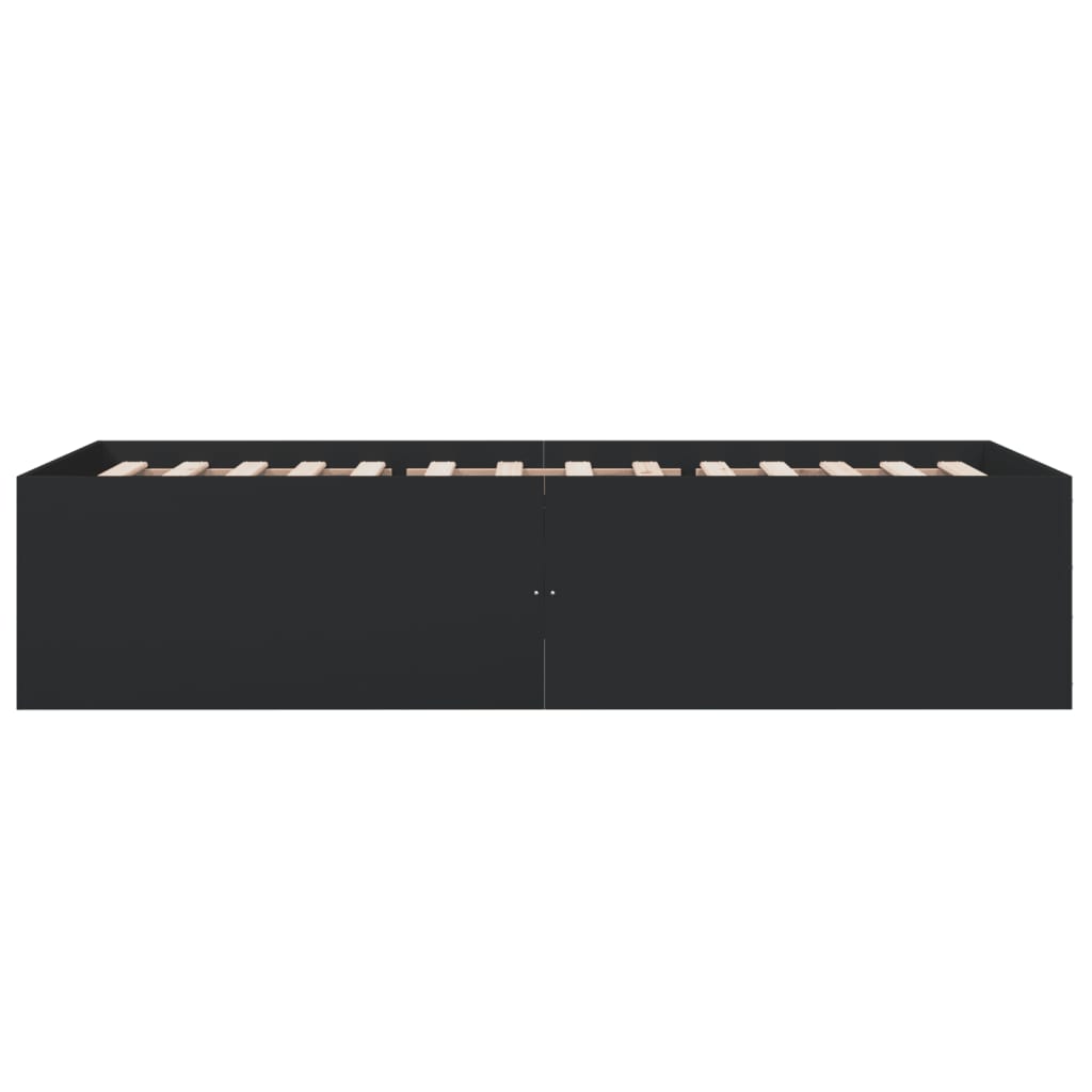 Sengeramme svart 75x190 cm konstruert tre