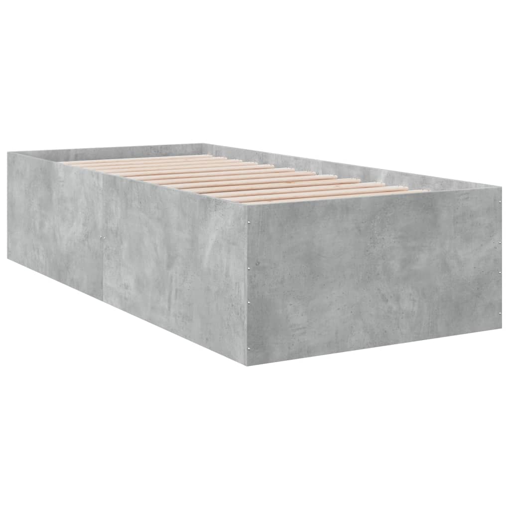Sengeramme betonggrå 75x190 cm konstruert tre
