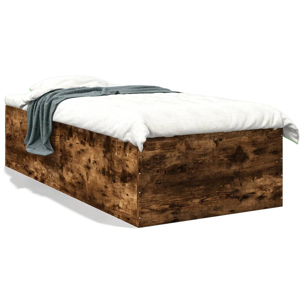 Sengeramme røkt eik 75x190 cm konstruert tre