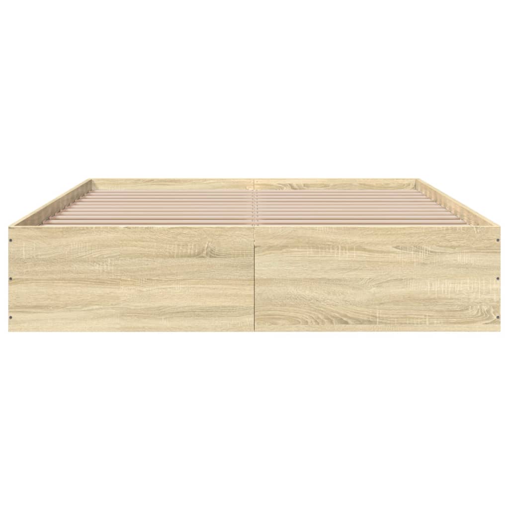 Sengeramme sonoma eik 150x200 cm konstruert tre