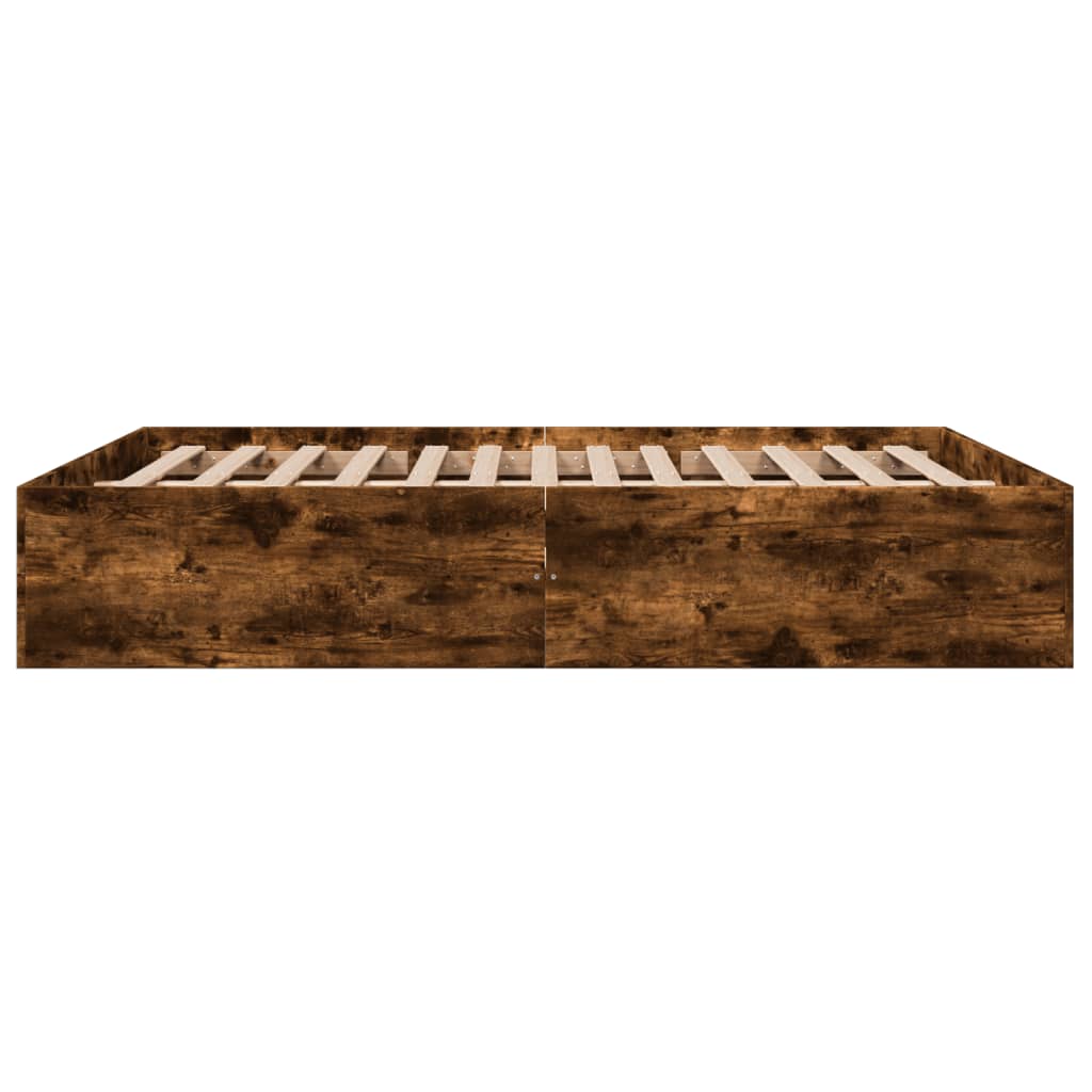 Sengeramme røkt eik 150x200 cm konstruert tre