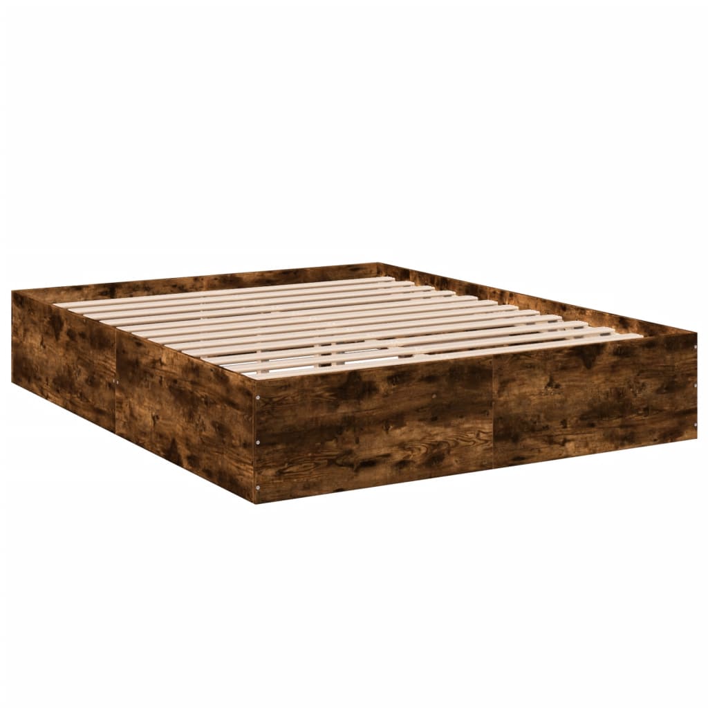 Sengeramme røkt eik 150x200 cm konstruert tre