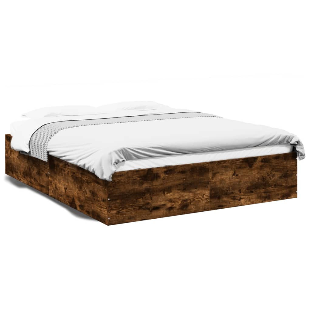 Sengeramme røkt eik 150x200 cm konstruert tre