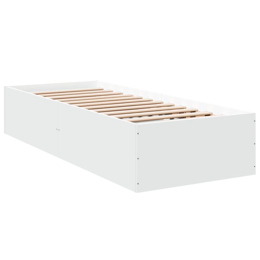 Sengeramme hvit 100x200 cm konstruert tre
