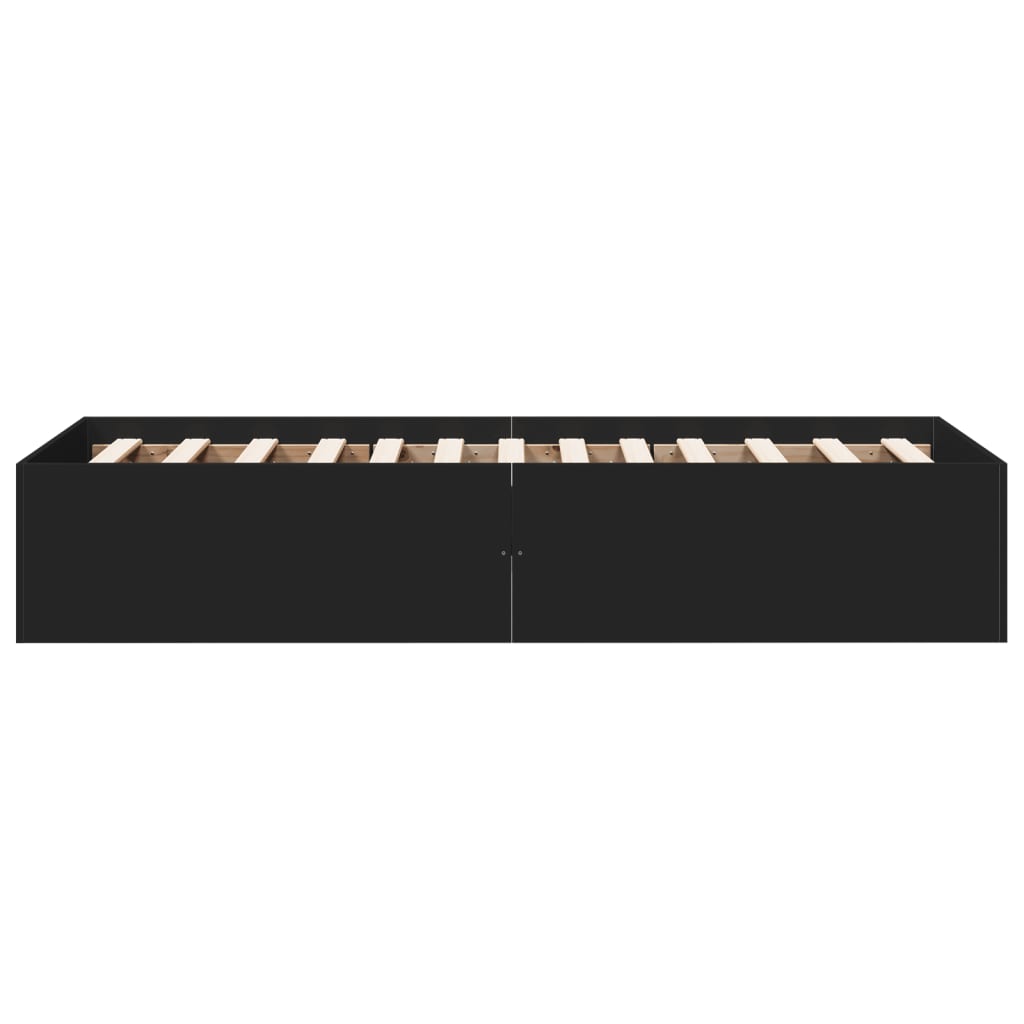 Sengeramme svart 100x200 cm konstruert tre