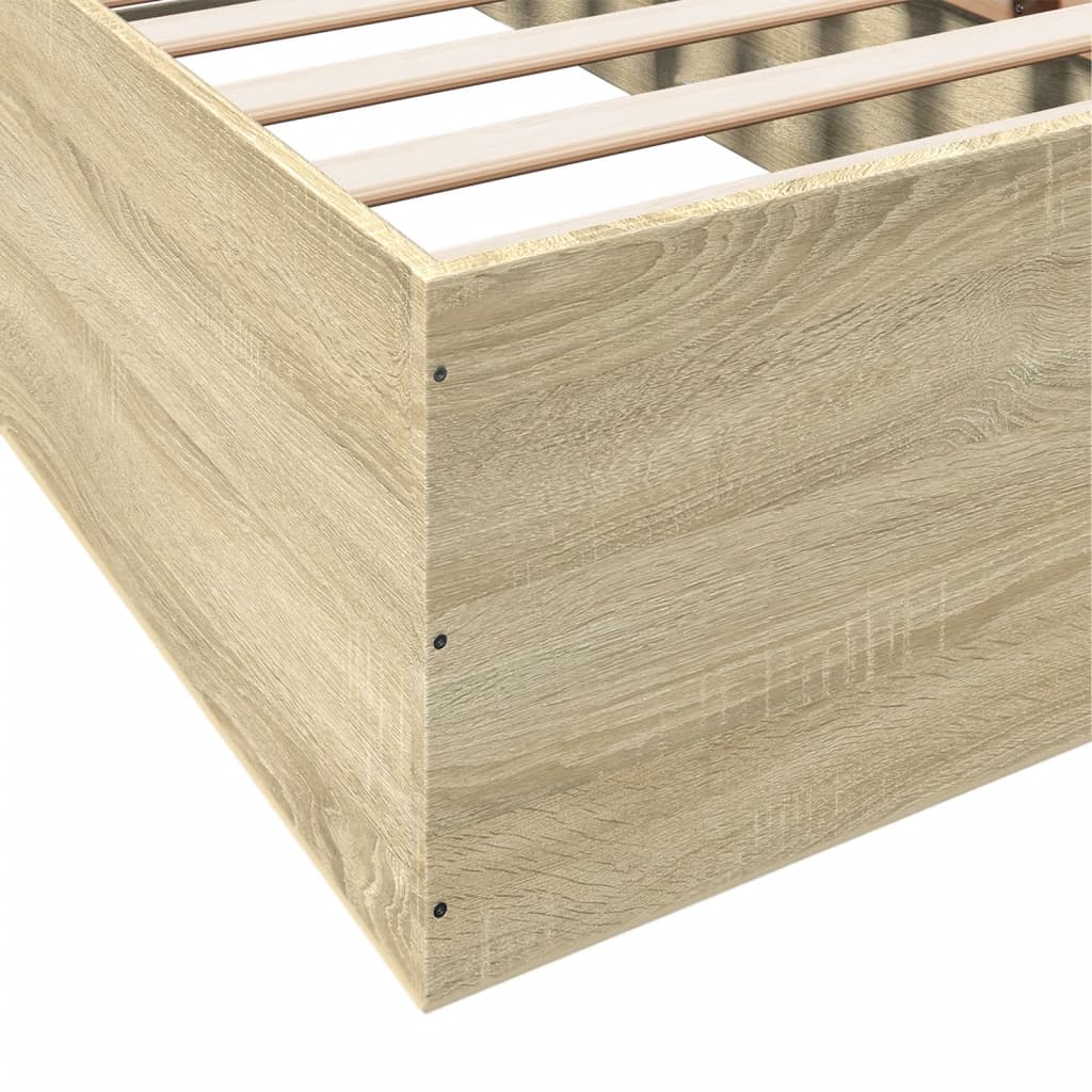 Sengeramme sonoma eik 100x200 cm konstruert tre