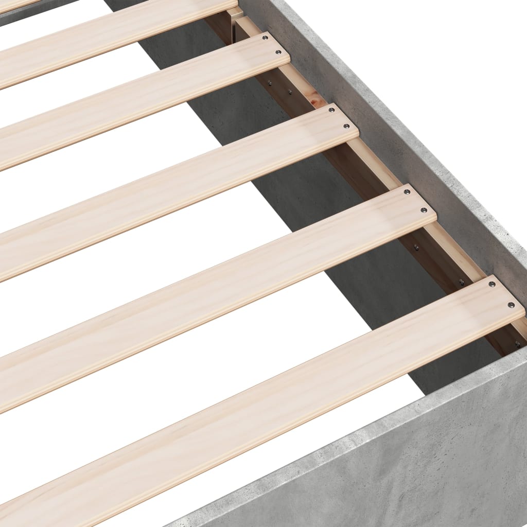 Sengeramme betonggrå 100x200 cm konstruert tre