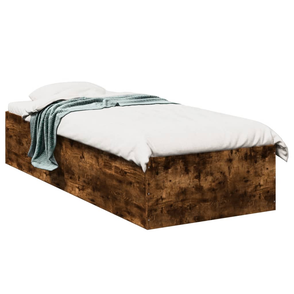 Sengeramme røkt eik 100x200 cm konstruert tre