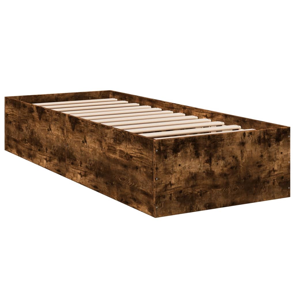 Sengeramme røkt eik 100x200 cm konstruert tre