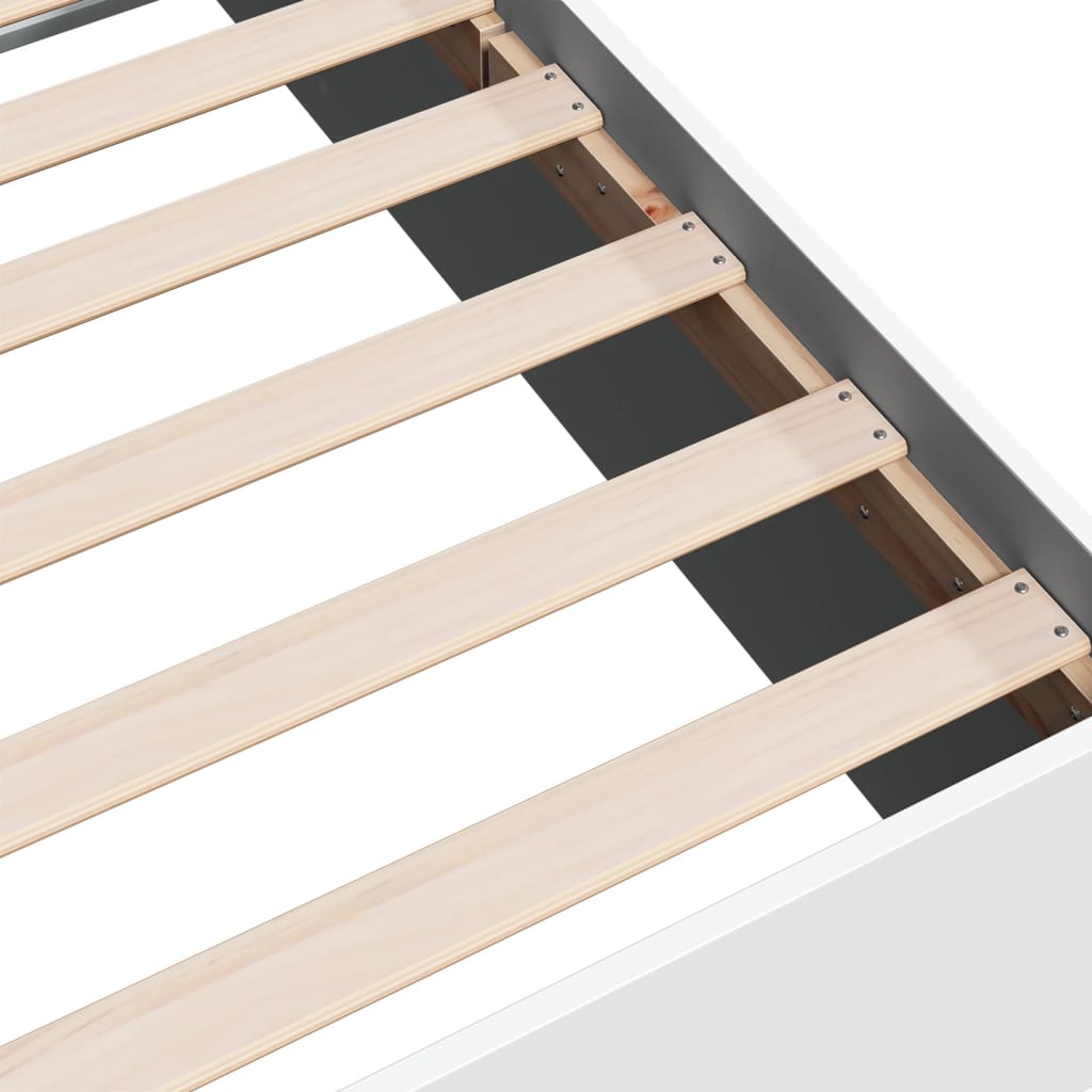 Sengeramme hvit 90x200 cm konstruert tre