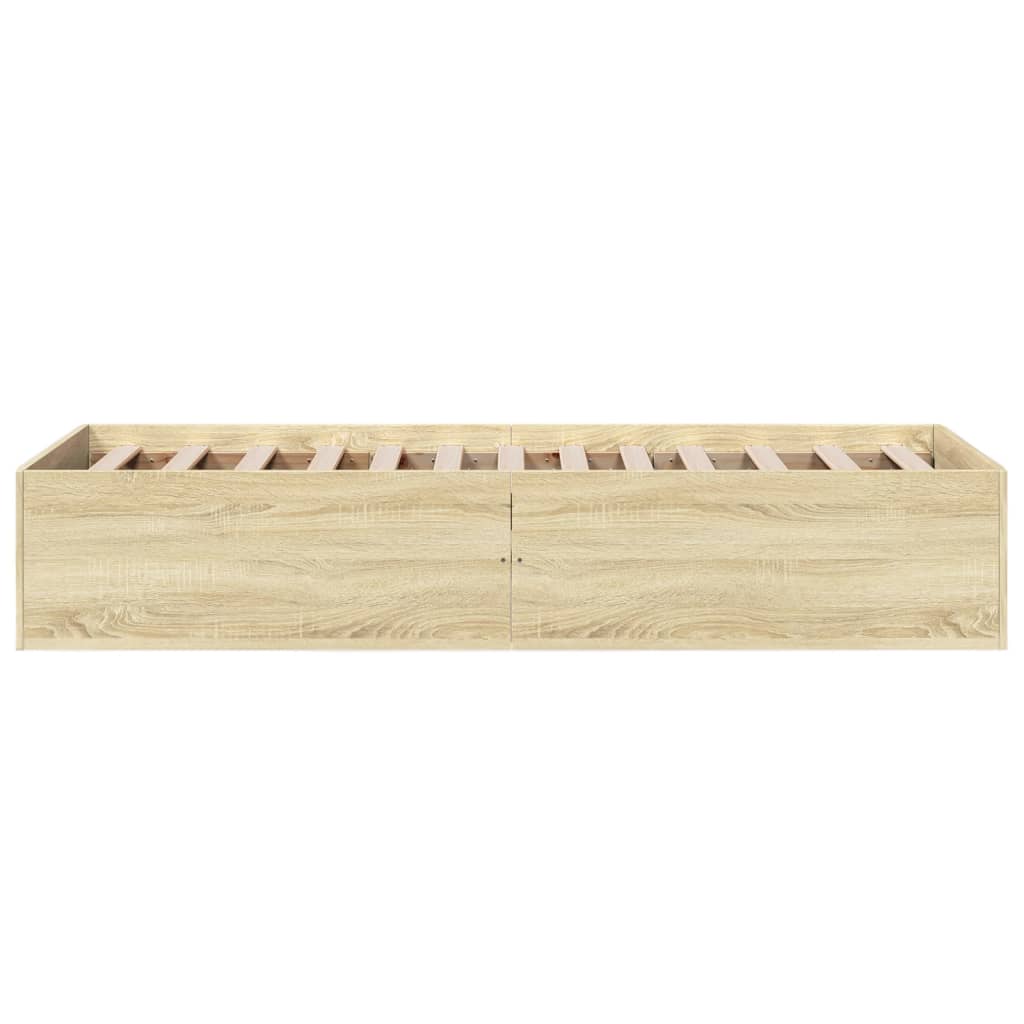 Sengeramme sonoma eik 90x190 cm konstruert tre