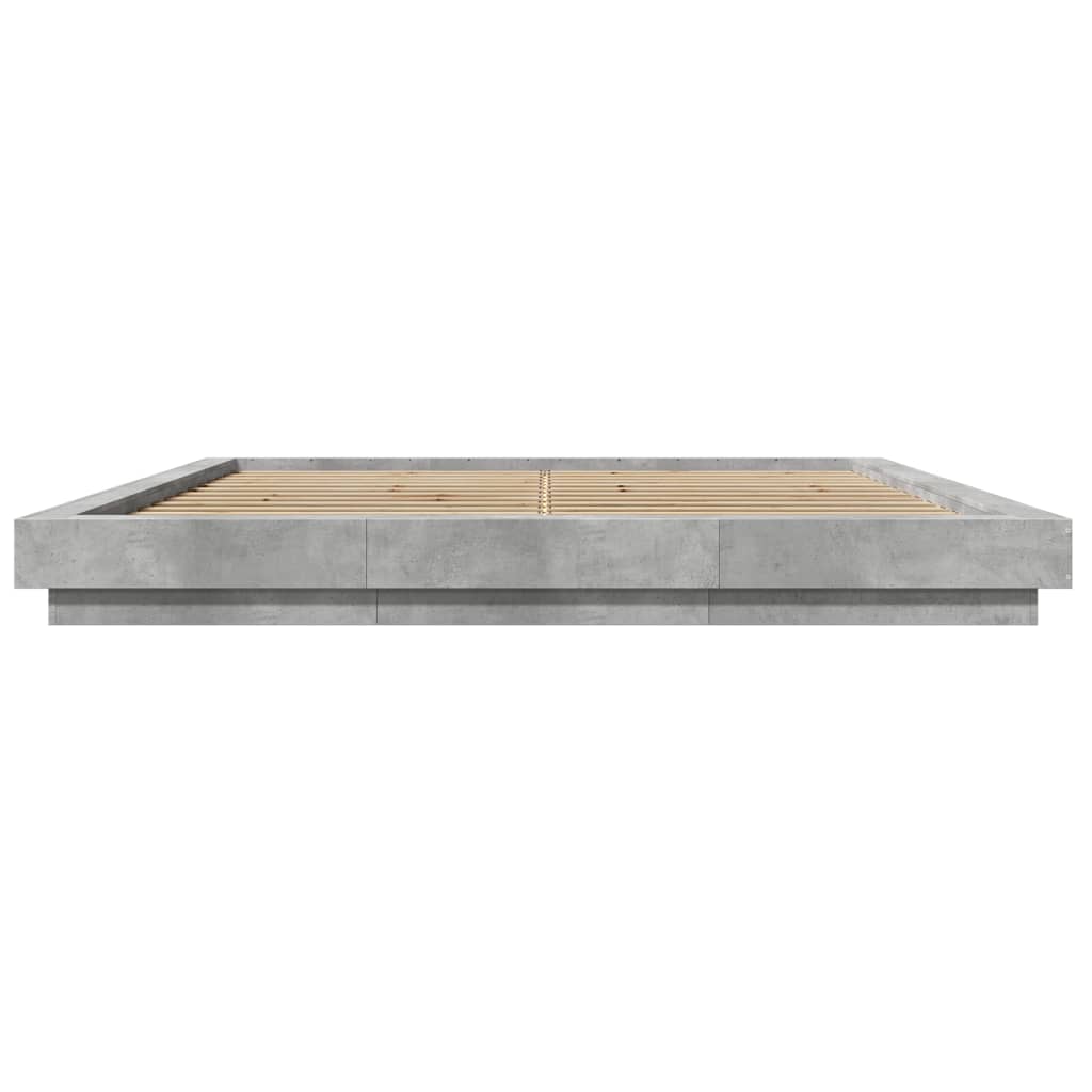 Sengeramme betonggrå 180x200 cm konstruert tre