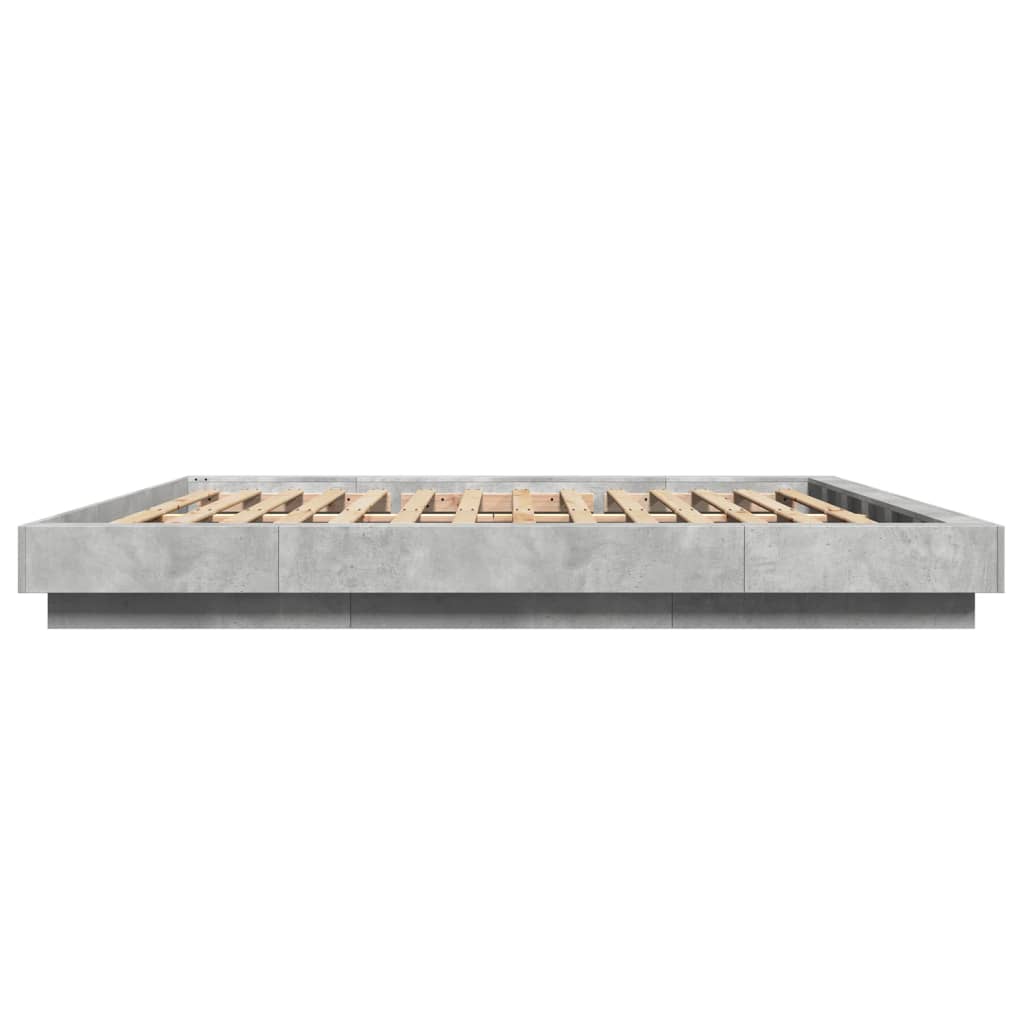 Sengeramme betonggrå 180x200 cm konstruert tre