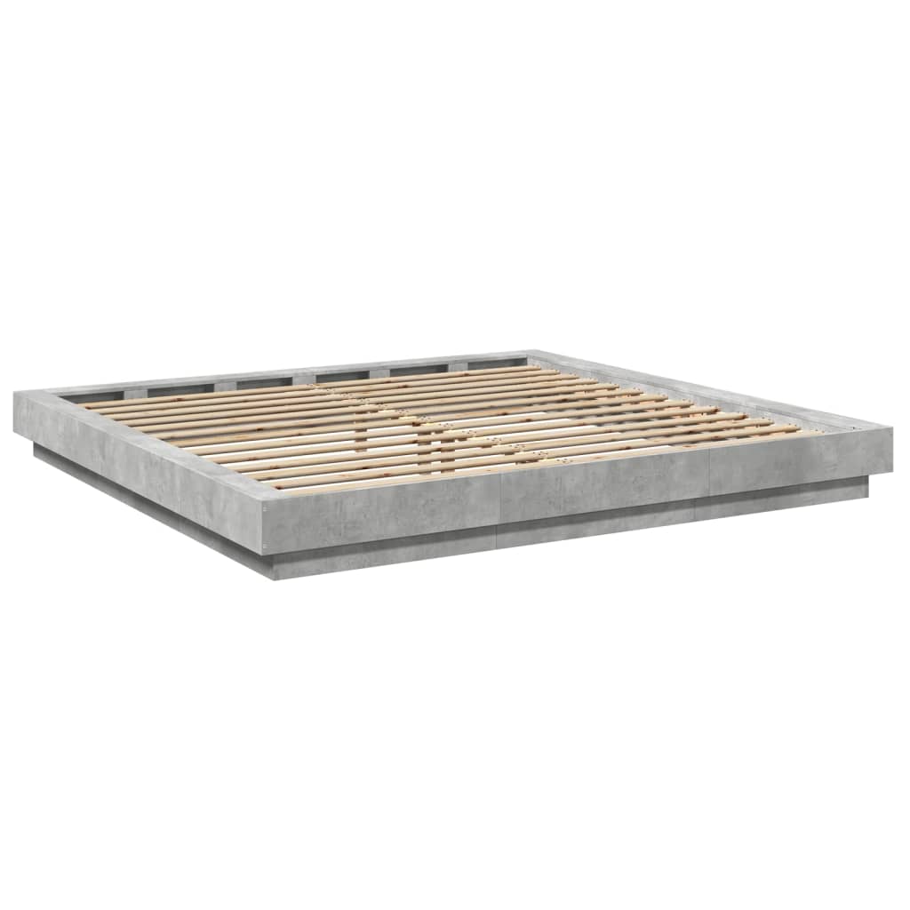 Sengeramme betonggrå 180x200 cm konstruert tre