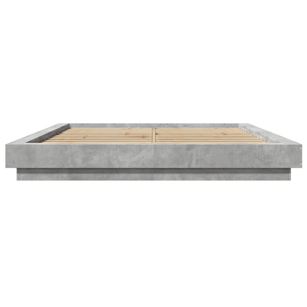 Sengeramme betonggrå 160x200 cm konstruert tre