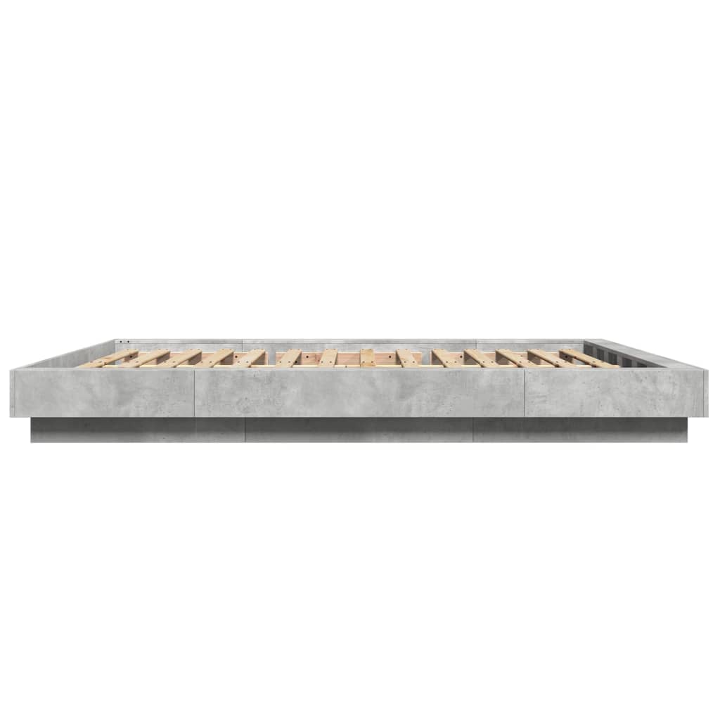 Sengeramme betonggrå 160x200 cm konstruert tre