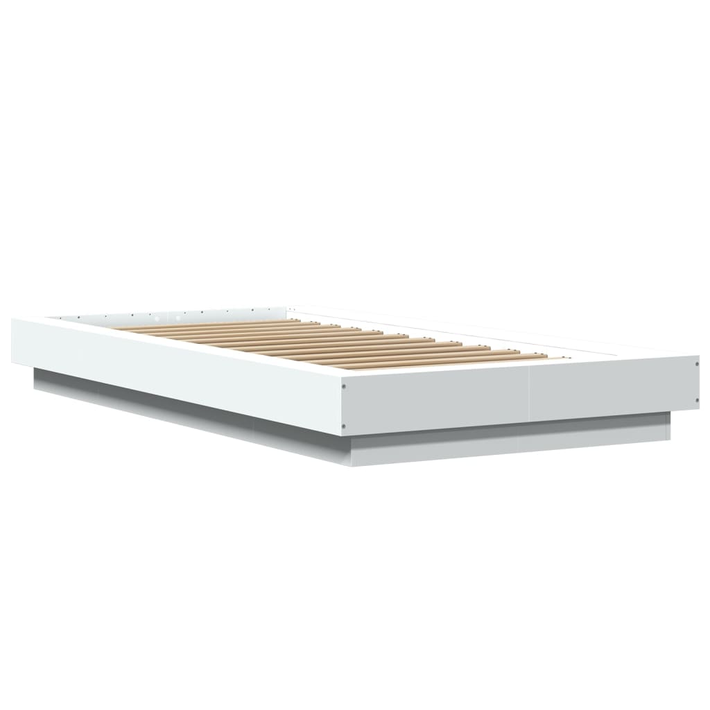 Sengeramme hvit 100x200 cm konstruert tre