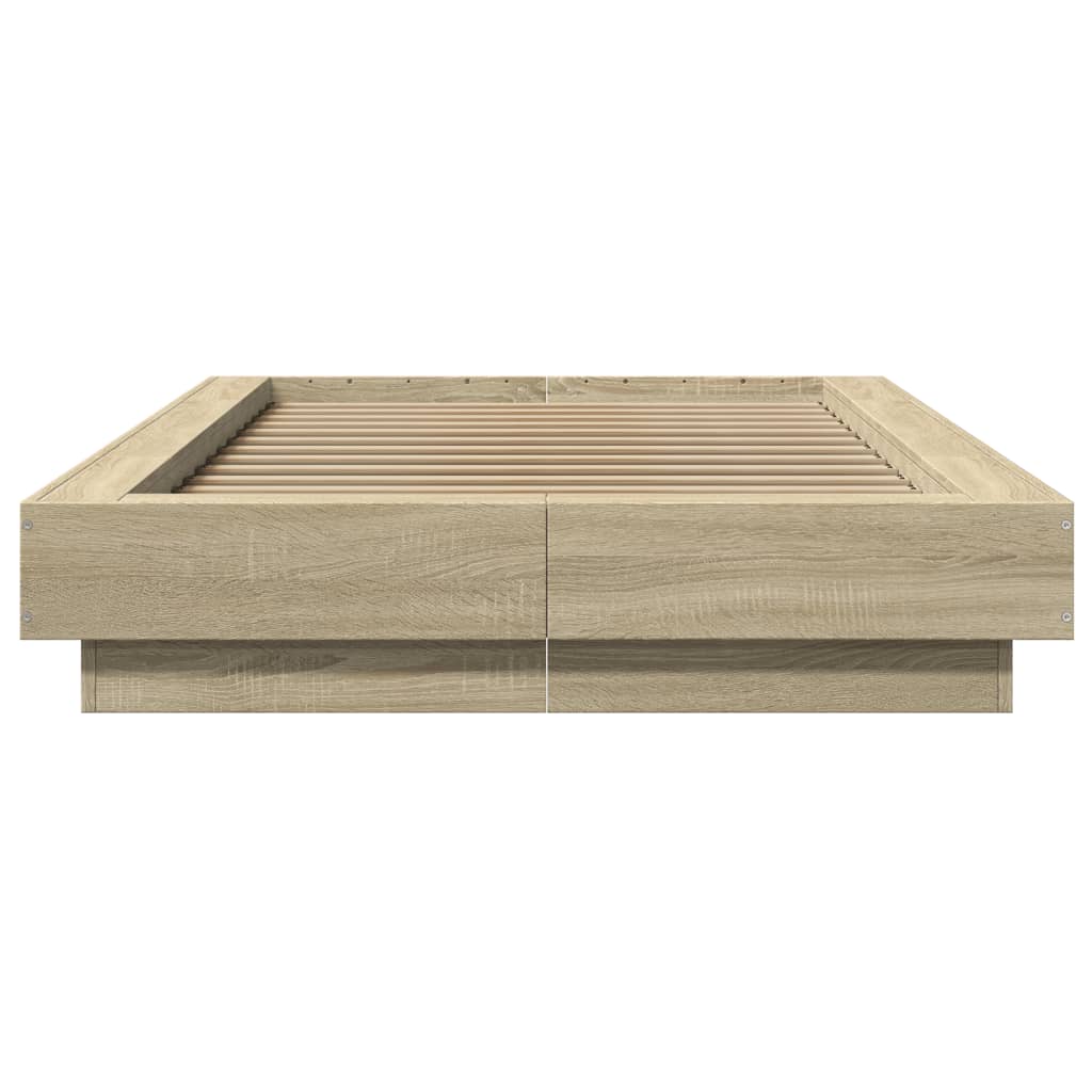 Sengeramme sonoma eik 100x200 cm konstruert tre