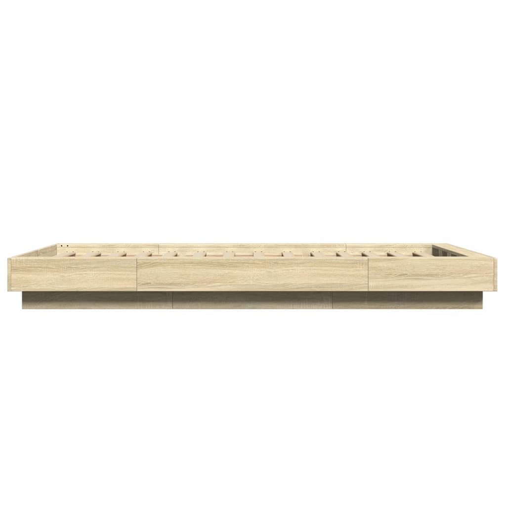 Sengeramme sonoma eik 100x200 cm konstruert tre