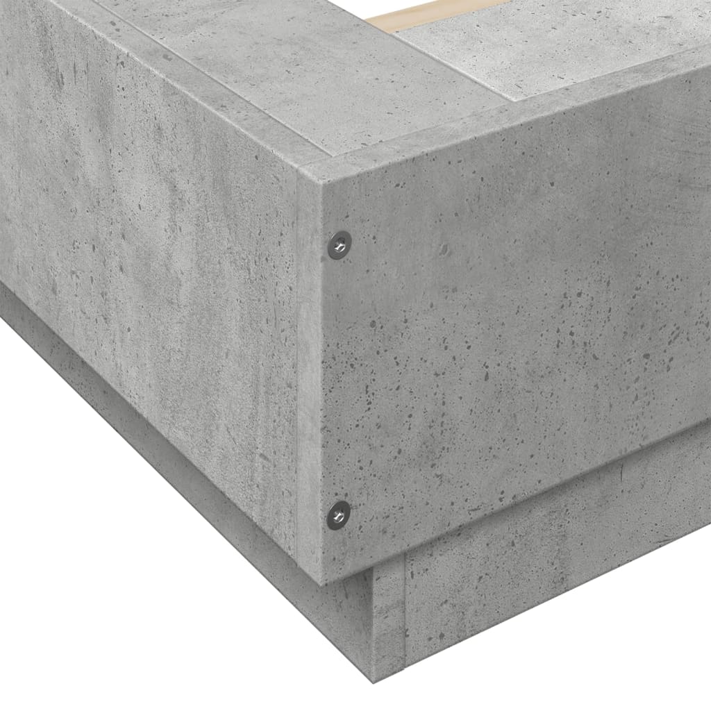Sengeramme betonggrå 90x200 cm konstruert tre