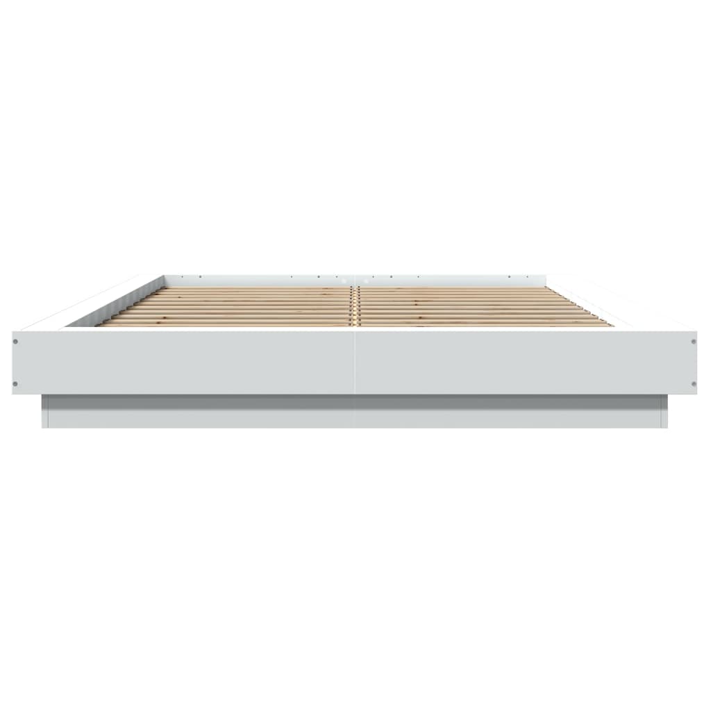 Sengeramme hvit 120x190 cm konstruert tre