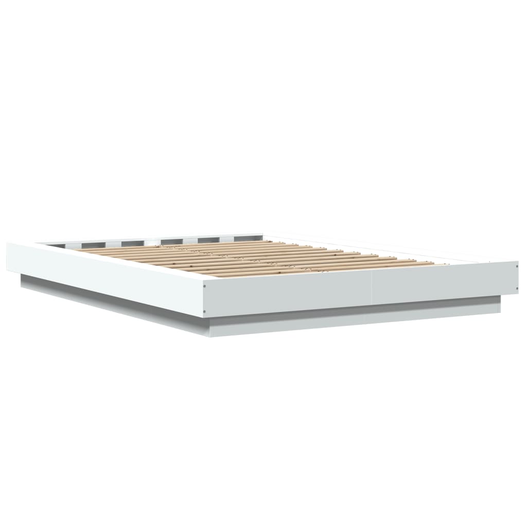 Sengeramme hvit 120x190 cm konstruert tre