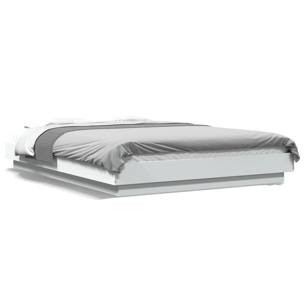 Sengeramme hvit 120x190 cm konstruert tre