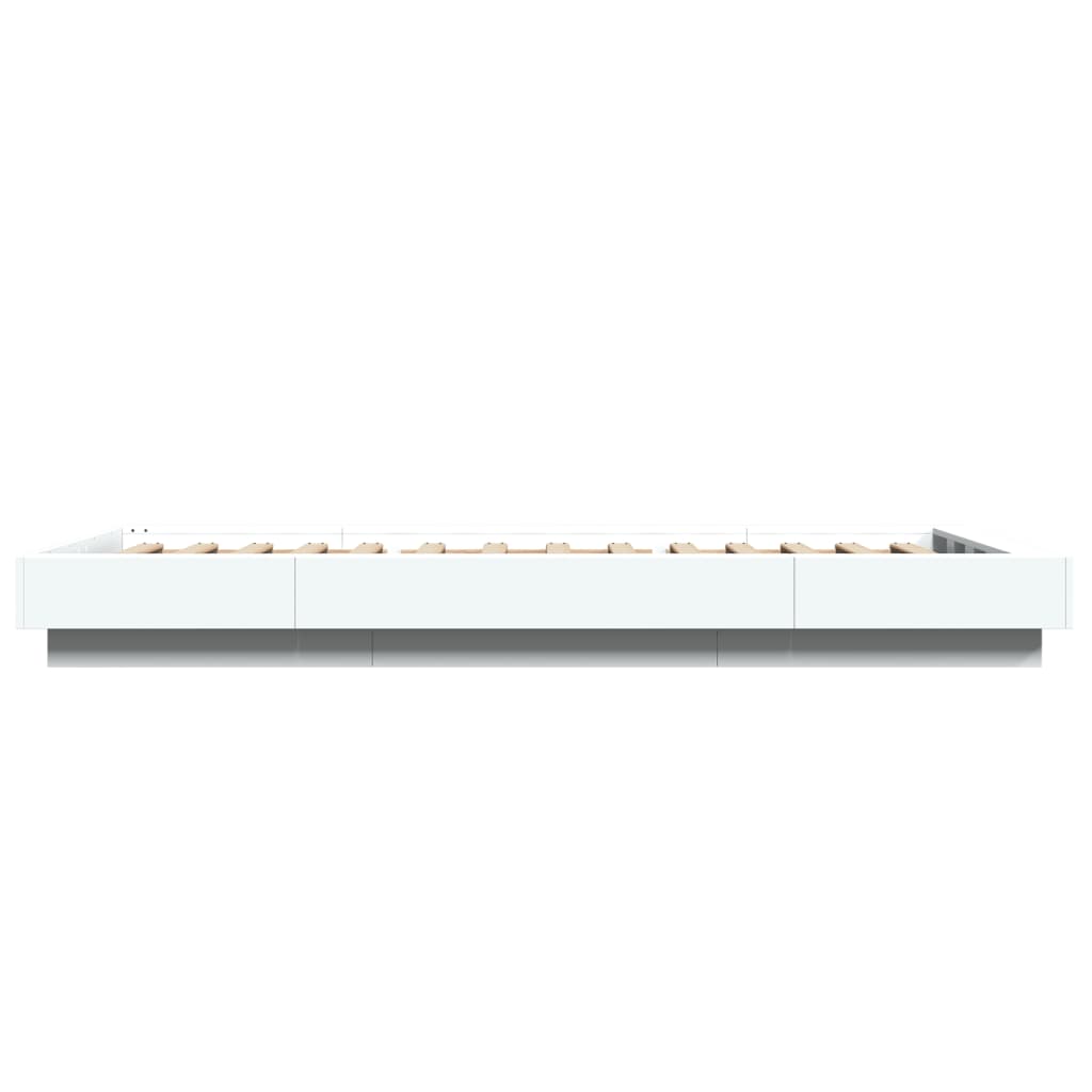 Sengeramme hvit 90x190 cm konstruert tre