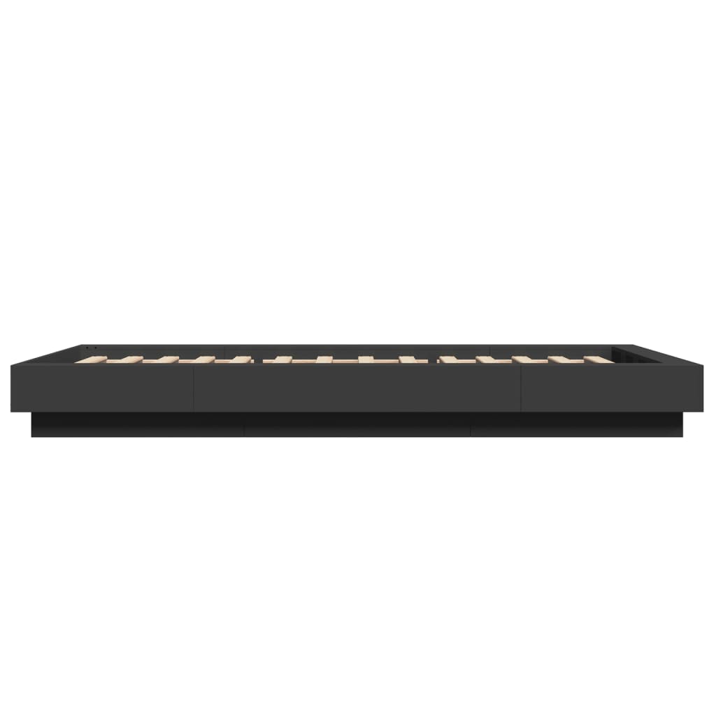 Sengeramme svart 90x190 cm konstruert tre