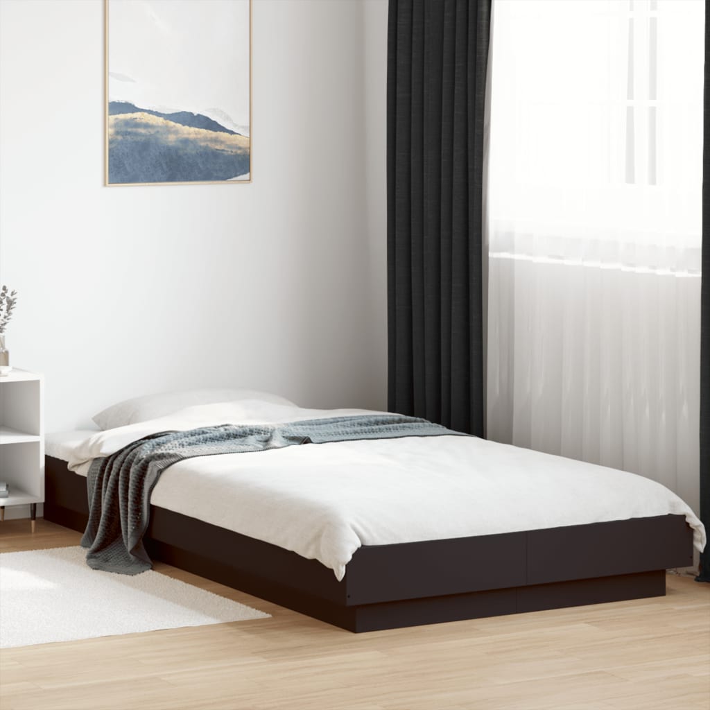 Sengeramme svart 75x190 cm konstruert tre