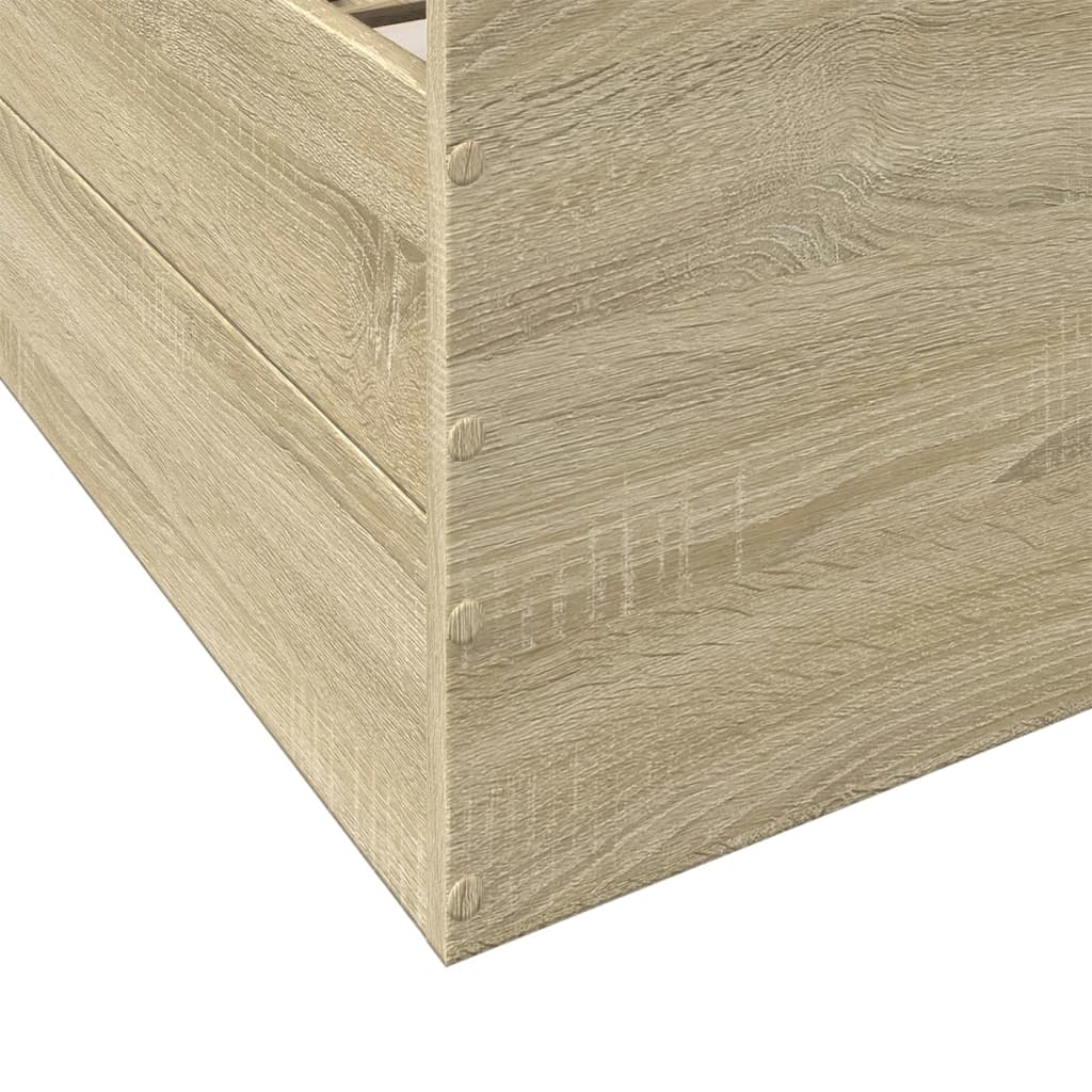 Sengeramme med skuffer sonoma eik 90x200 cm konstruert tre