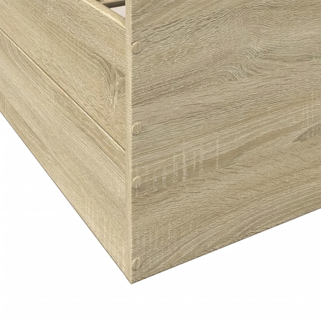 Sengeramme med skuffer sonoma eik 90x190 cm konstruert tre