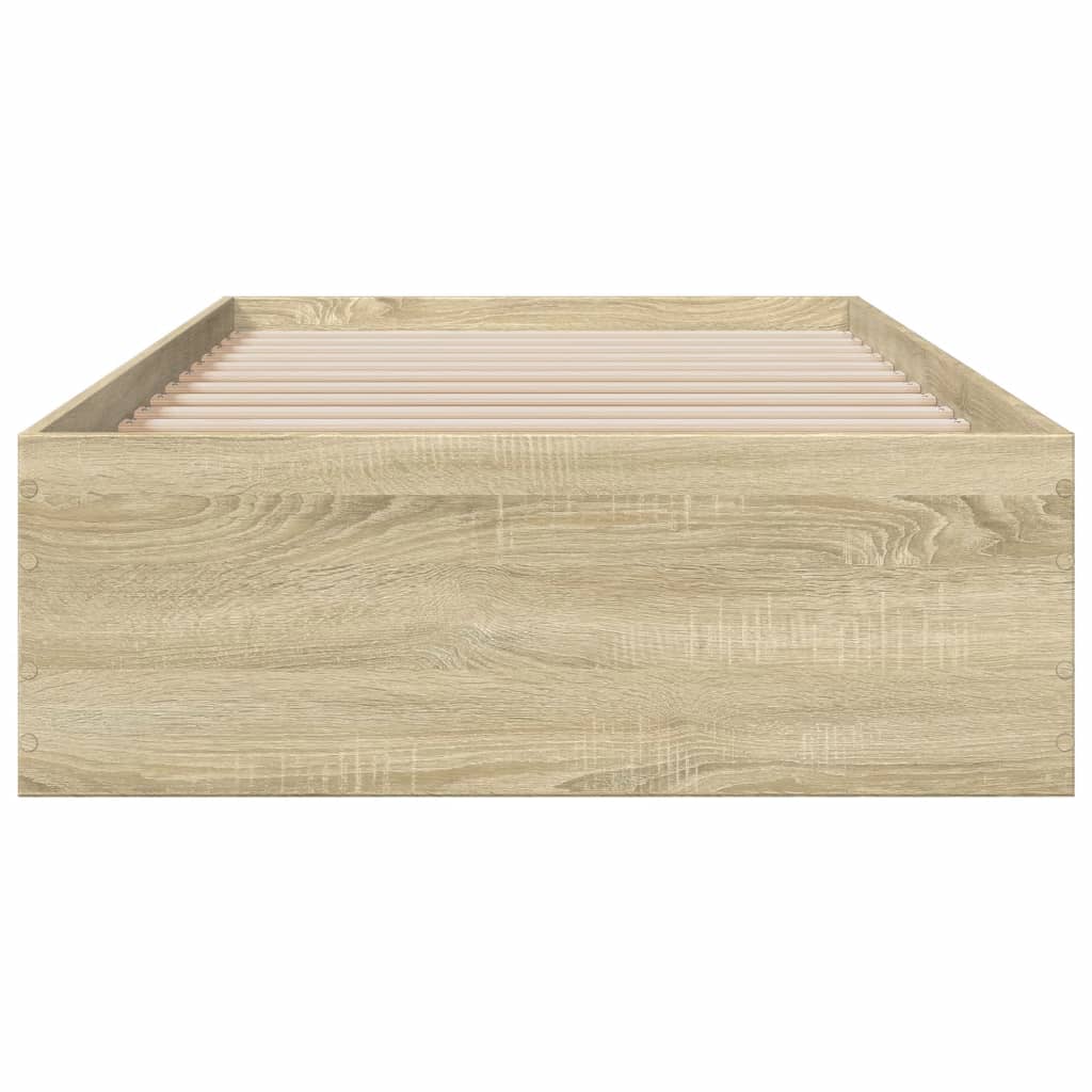 Sengeramme med skuffer sonoma eik 75x190 cm konstruert tre