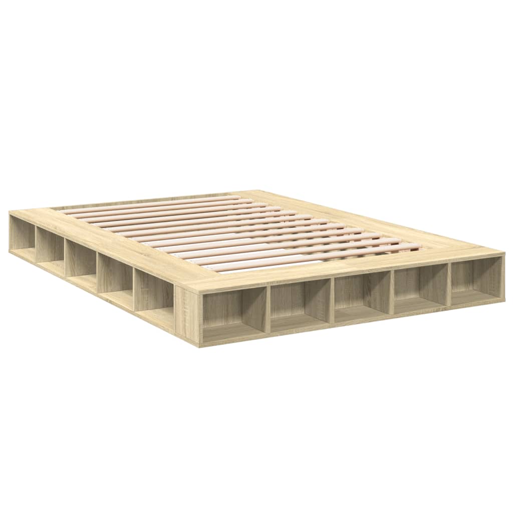 Sengeramme sonoma eik 160x200 cm konstruert tre
