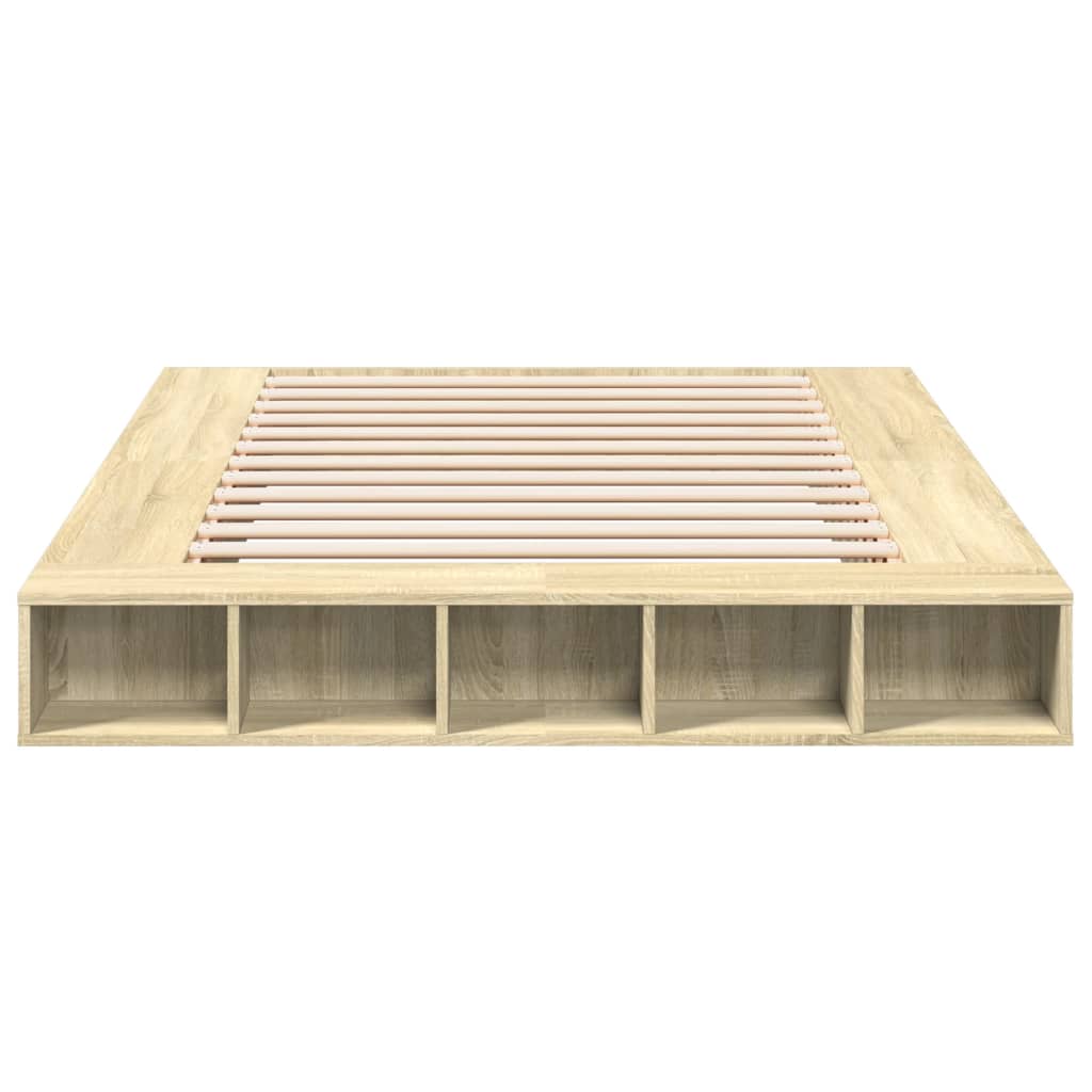 Sengeramme sonoma eik 160x200 cm konstruert tre