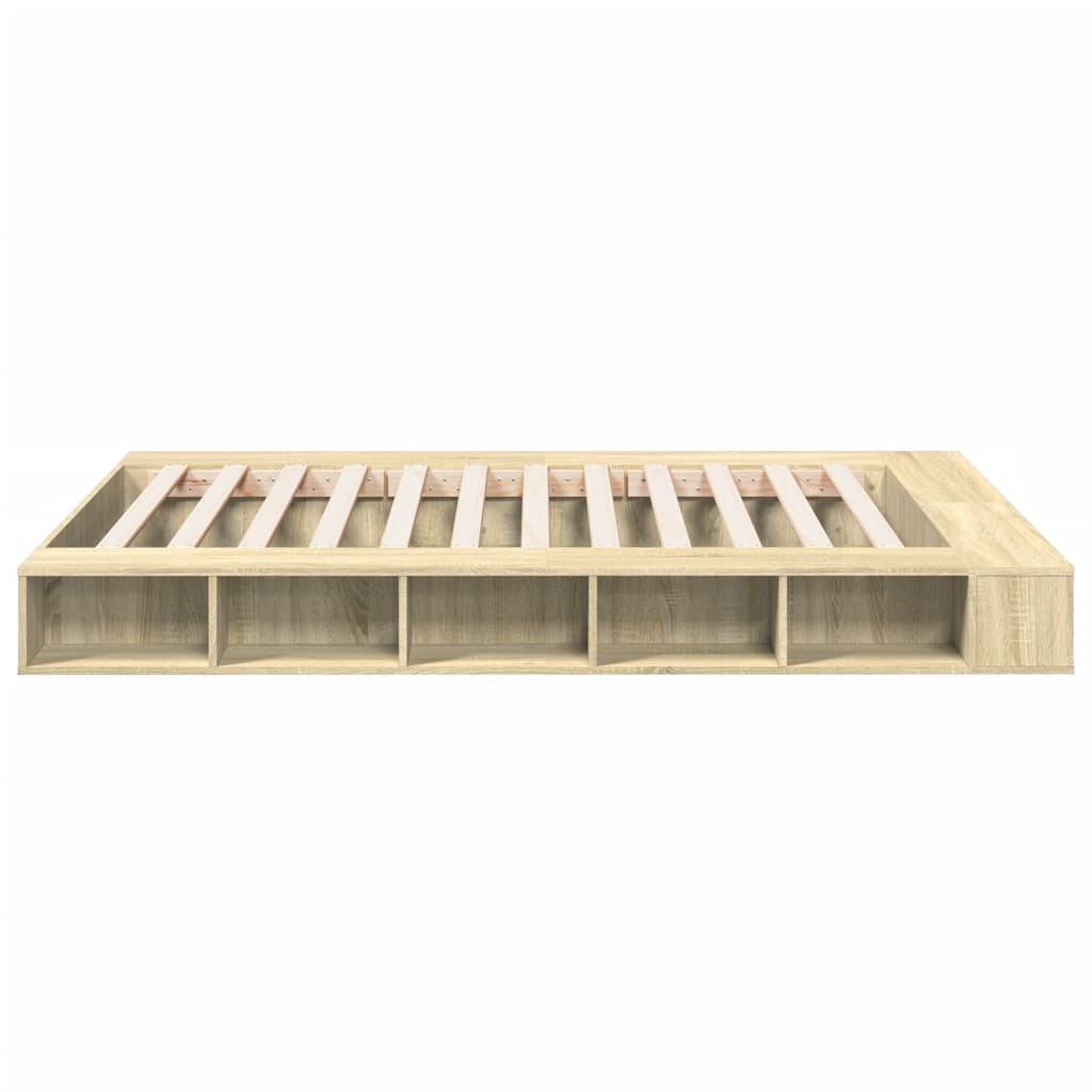 Sengeramme sonoma eik 160x200 cm konstruert tre