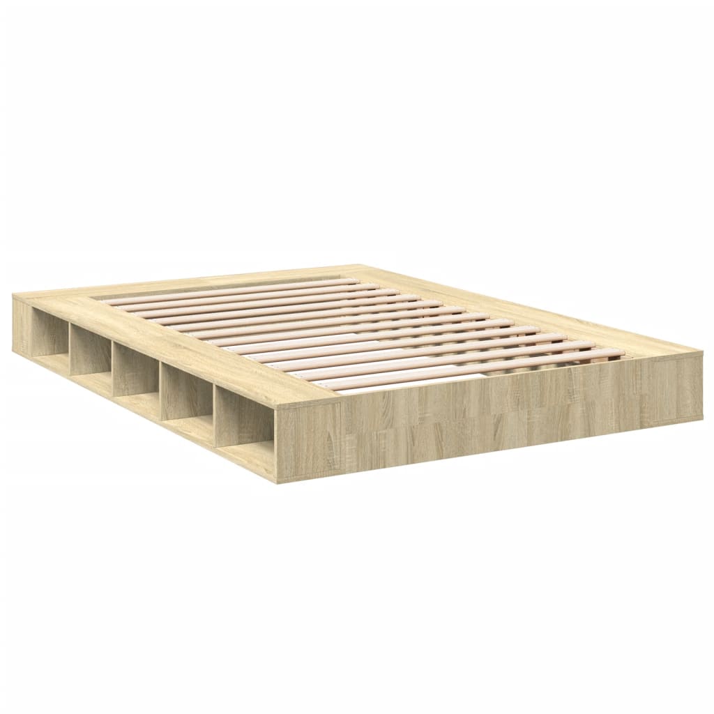 Sengeramme sonoma eik 160x200 cm konstruert tre