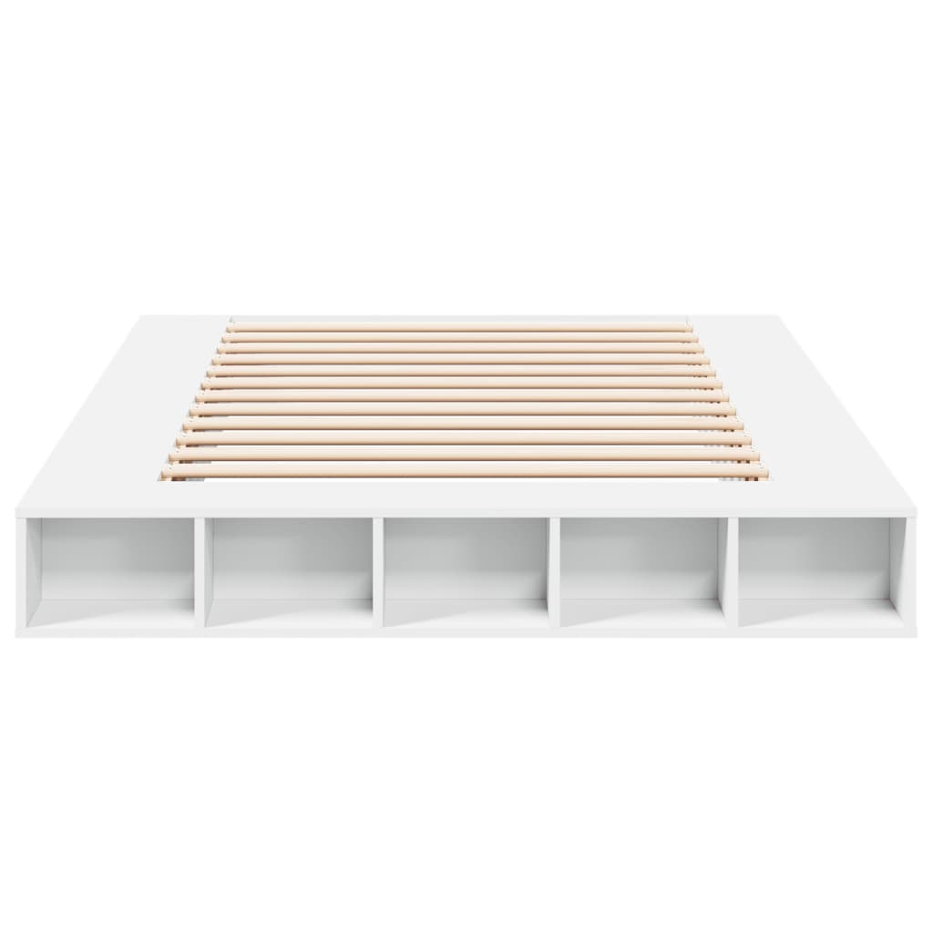 Sengeramme hvit 140x200 cm konstruert tre