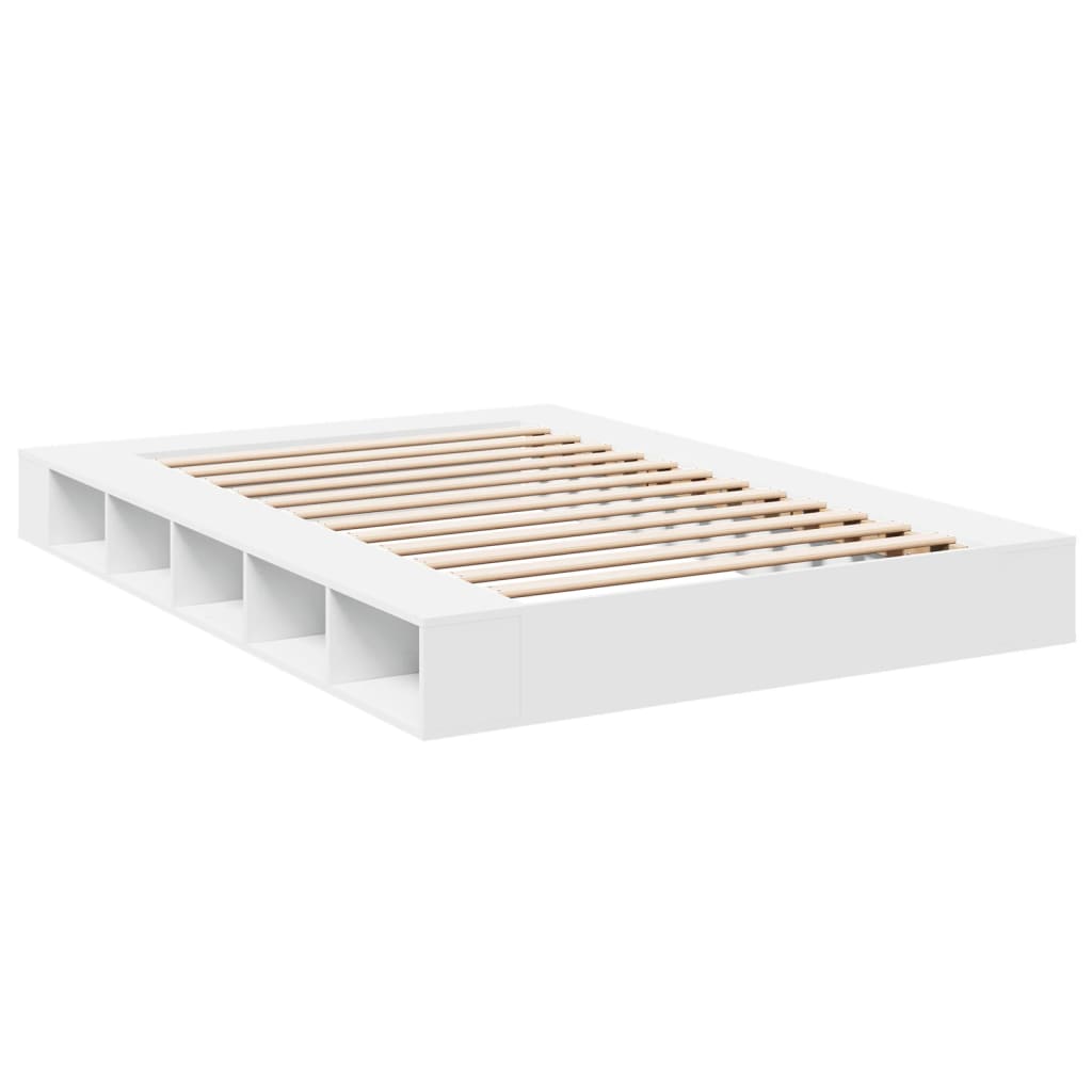 Sengeramme hvit 140x200 cm konstruert tre