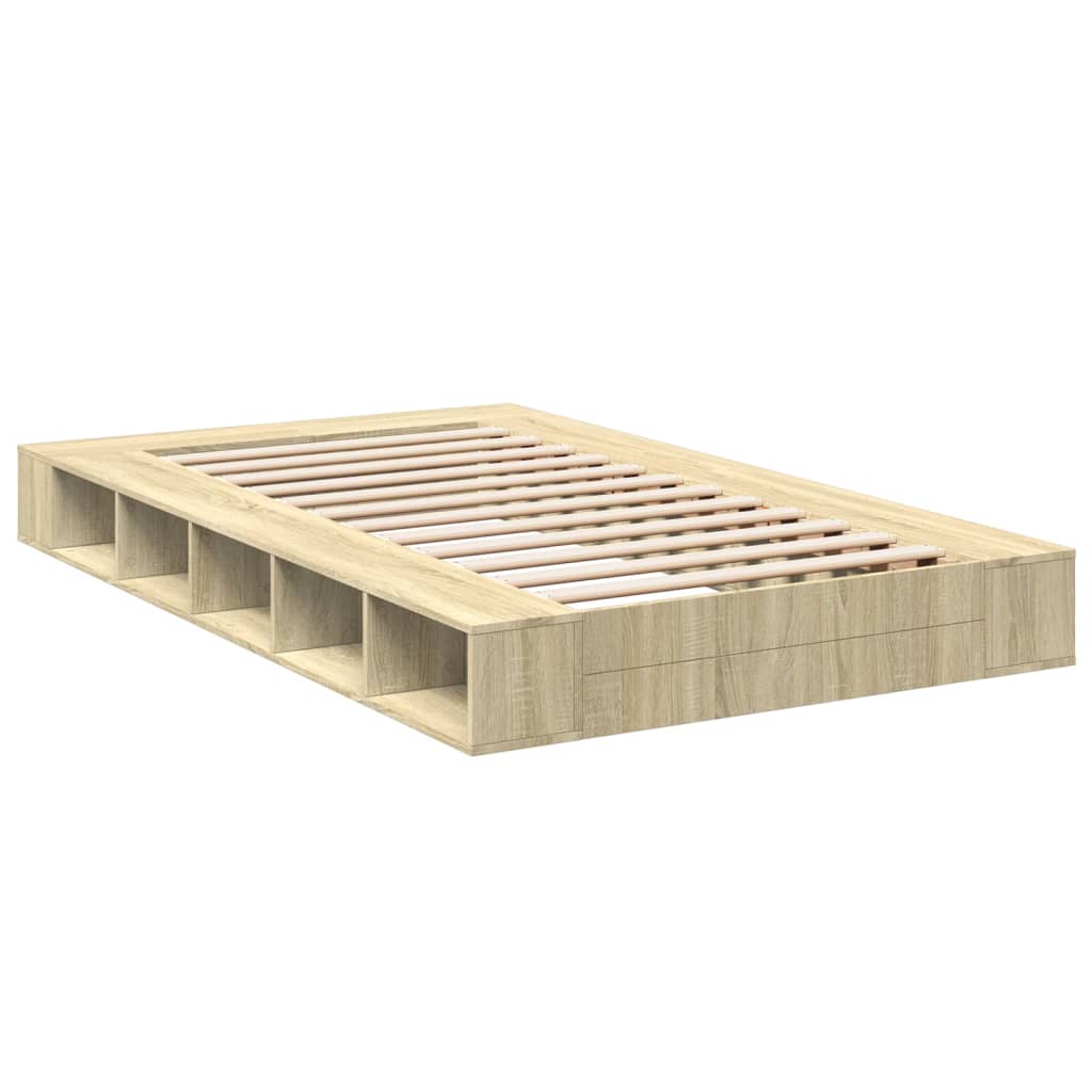 Sengeramme sonoma eik 120x200 cm konstruert tre
