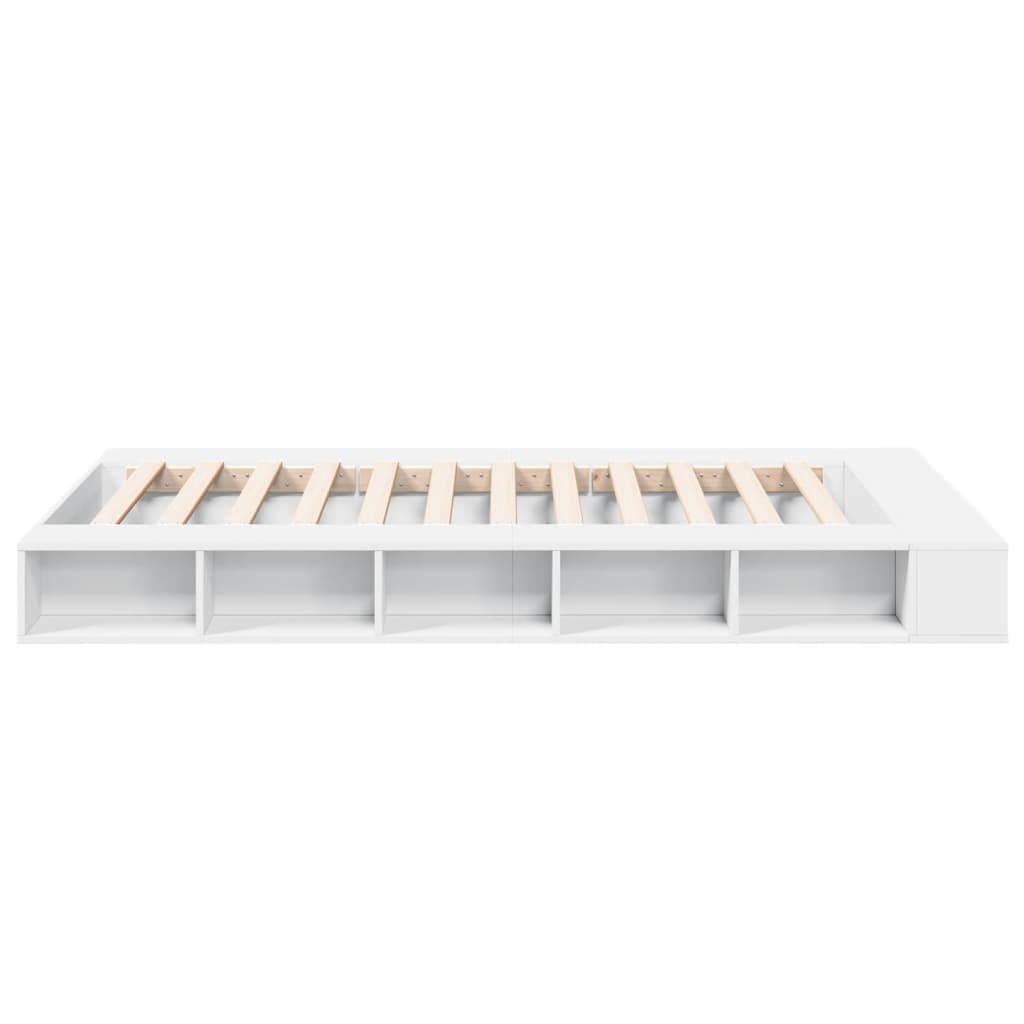 Sengeramme hvit 135x190 cm konstruert tre