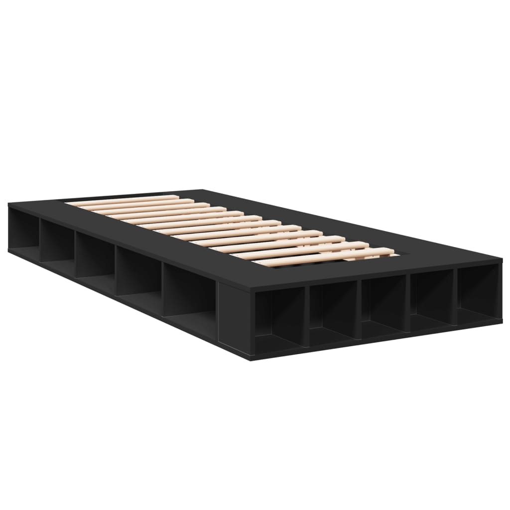 Sengeramme svart 100x200 cm konstruert tre