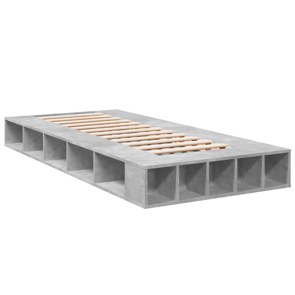 Sengeramme betonggrå 90x190 cm konstruert tre