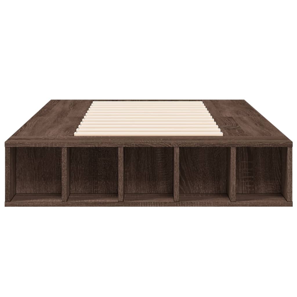 Sengeramme brun eik 90x190 cm konstruert tre
