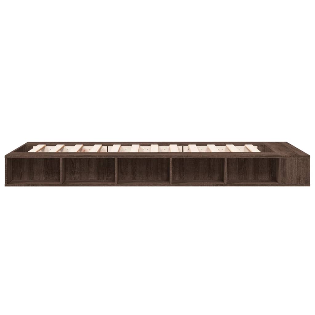 Sengeramme brun eik 90x190 cm konstruert tre