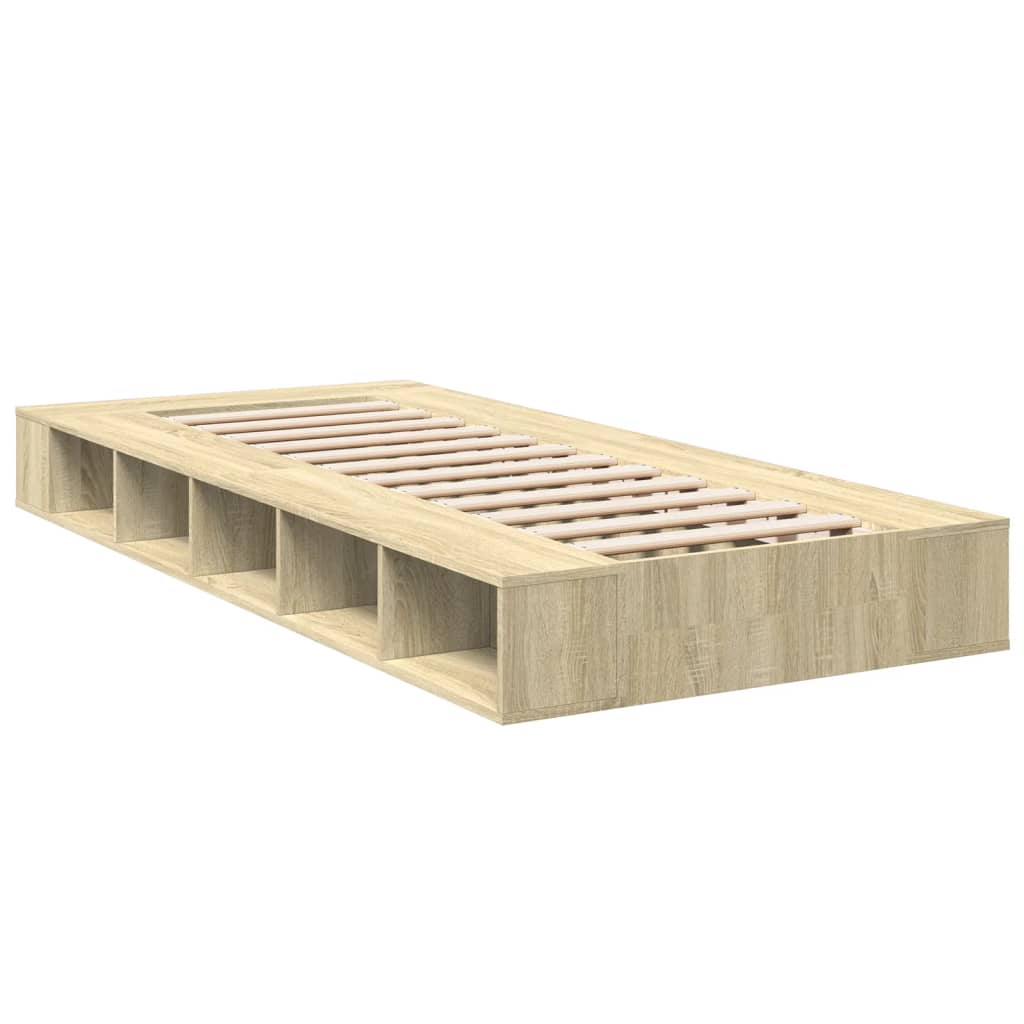 Sengeramme sonoma eik 75x190 cm konstruert tre