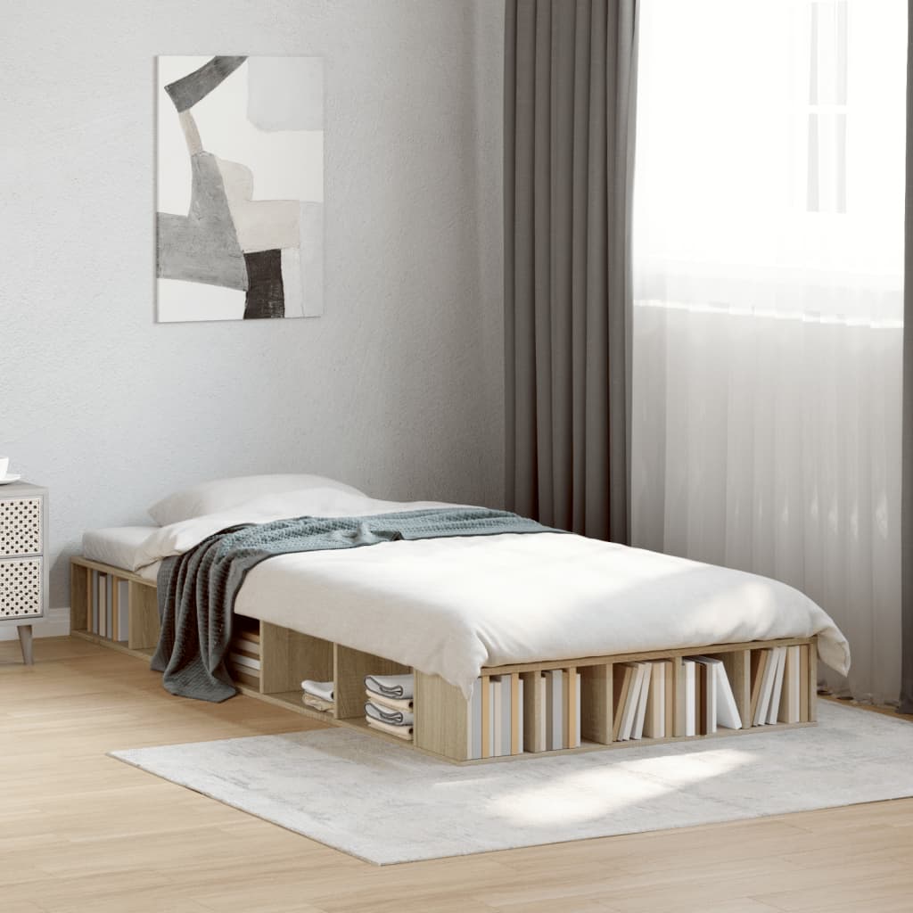 Sengeramme sonoma eik 75x190 cm konstruert tre