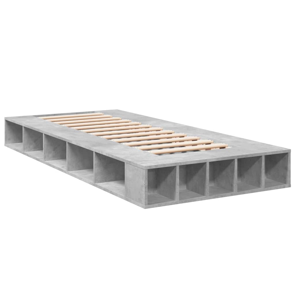 Sengeramme betonggrå 75x190 cm konstruert tre