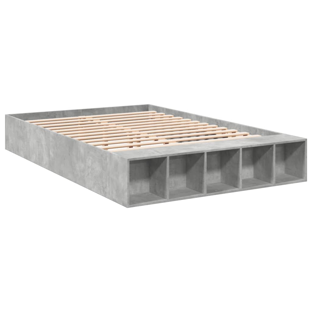 Sengeramme betonggrå 160x200 cm konstruert tre