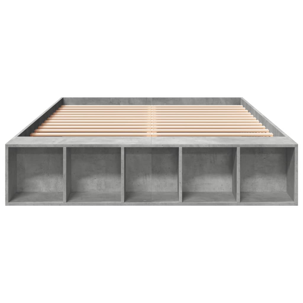 Sengeramme betonggrå 160x200 cm konstruert tre